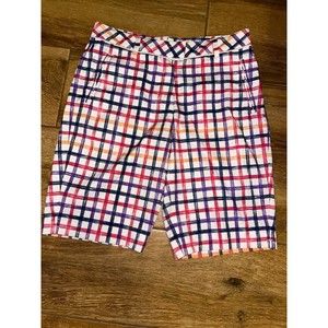 Lady Hagen Windowpane 10 inch Golf Shorts Sunset, Pink, Purple, Blue Size 0 EUC